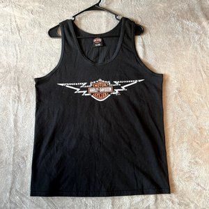 Harley Davidson Tank Top Men's Large Black Motorcycle Tank